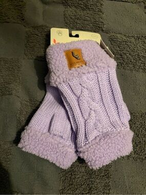 Koolaburra Lavender Cozy Knit Fingerless Gloves